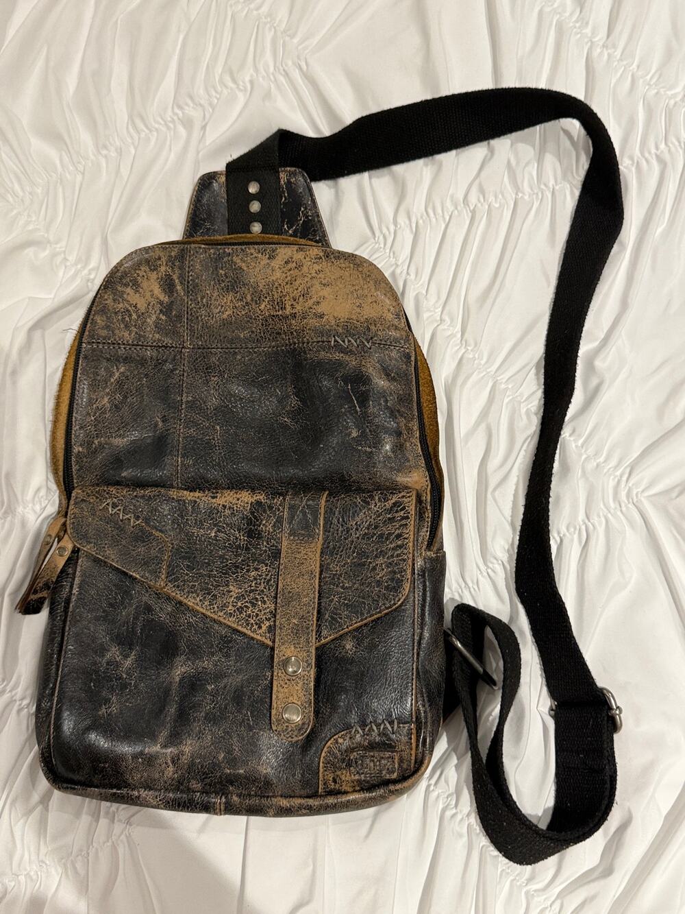 Bed Stu Boss Weathered Sling Crossbody Messenger Bag